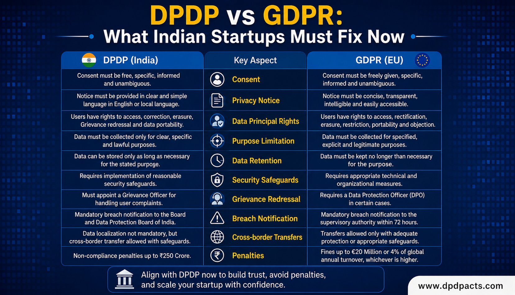 DPDP vs GDPR What Indian Startups Must Fix Now